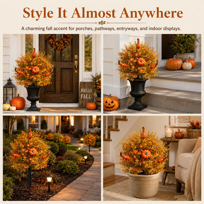 🔥Artificial Fall Pumpkin Tree Stakes