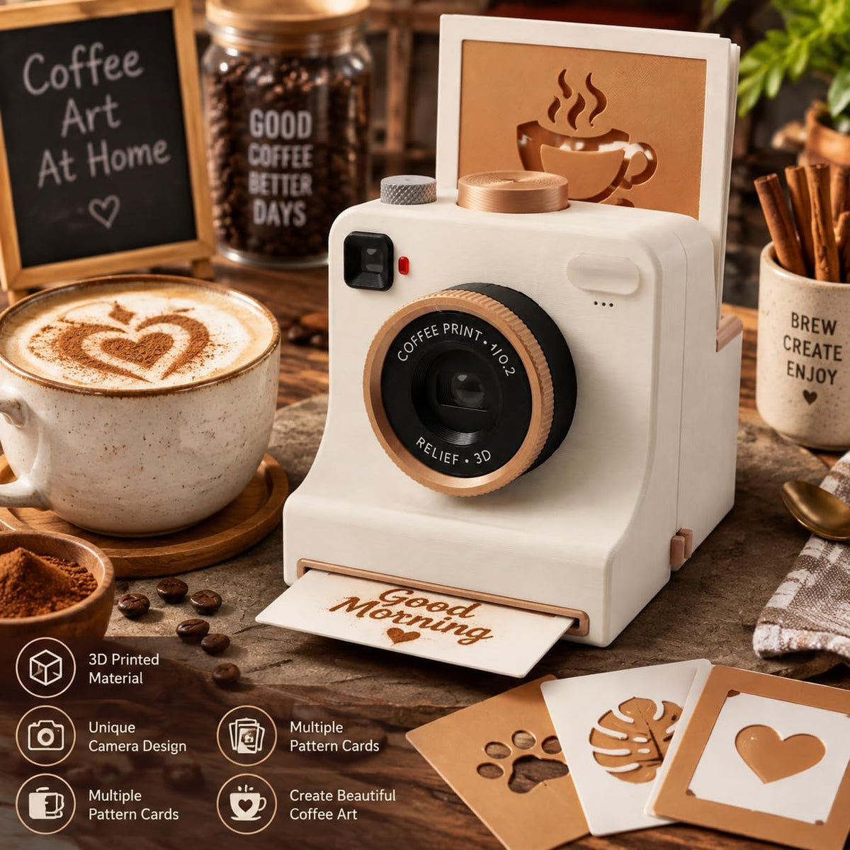 ☕ 🎨 Smart Latte Art Maker Camera Tool – Create Beautiful Latte Designs at Home