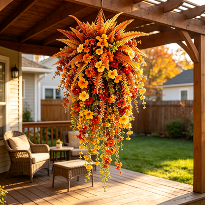The Easiest Way To Create A Cozy Fall Porch 🍁Realistic Autumn Hanging Basket