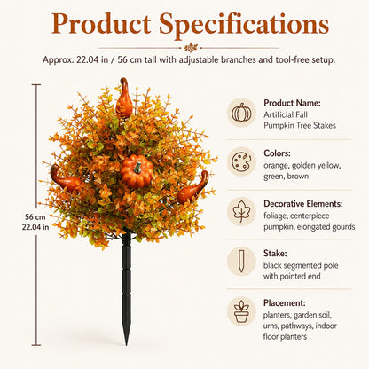 🔥Artificial Fall Pumpkin Tree Stakes