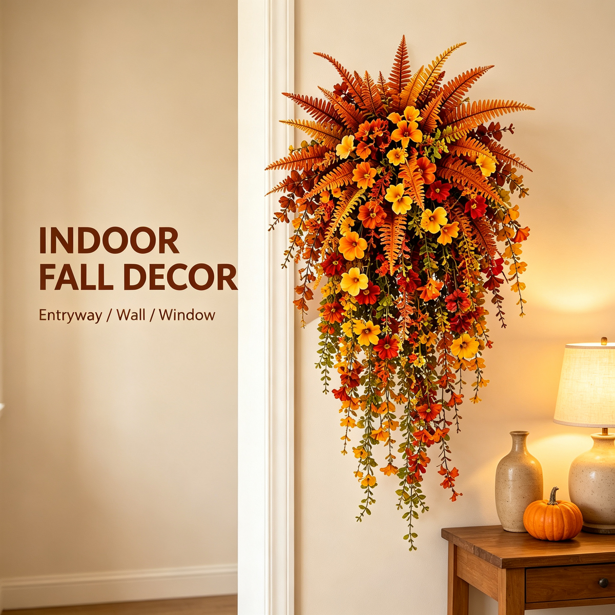 The Easiest Way To Create A Cozy Fall Porch 🍁Realistic Autumn Hanging Basket