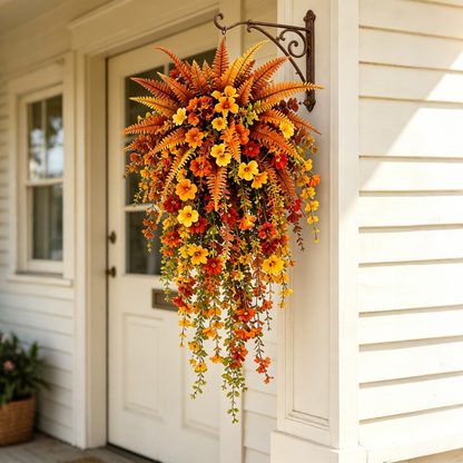 The Easiest Way To Create A Cozy Fall Porch 🍁Realistic Autumn Hanging Basket