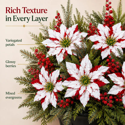 ❉Last Day 61% OFF🔥 Christmas Poinsettia Planter Inserts