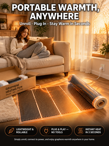 【3-Second Instant Heating】Honeycomb Graphene Far-Infrared Carbon Crystal Wall Heater