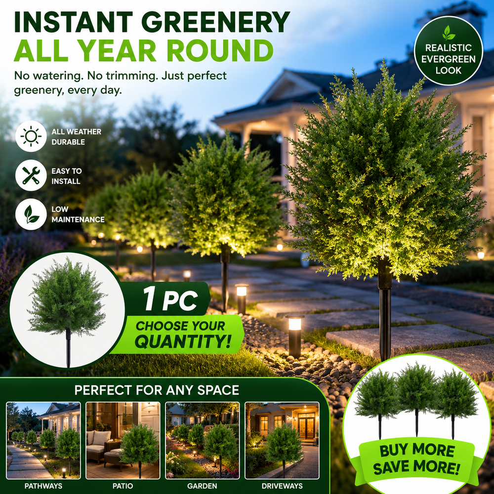 🔥 Last Day Sale Price | Artificial Cedar Landscape Tree – Porch & Gard – SunLife