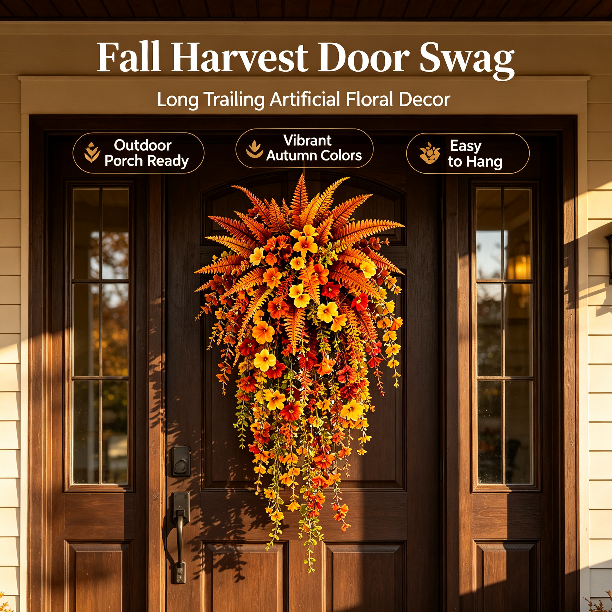 The Easiest Way To Create A Cozy Fall Porch 🍁Realistic Autumn Hanging Basket