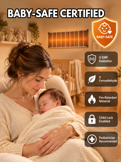 【3-Second Instant Heating】Honeycomb Graphene Far-Infrared Carbon Crystal Wall Heater