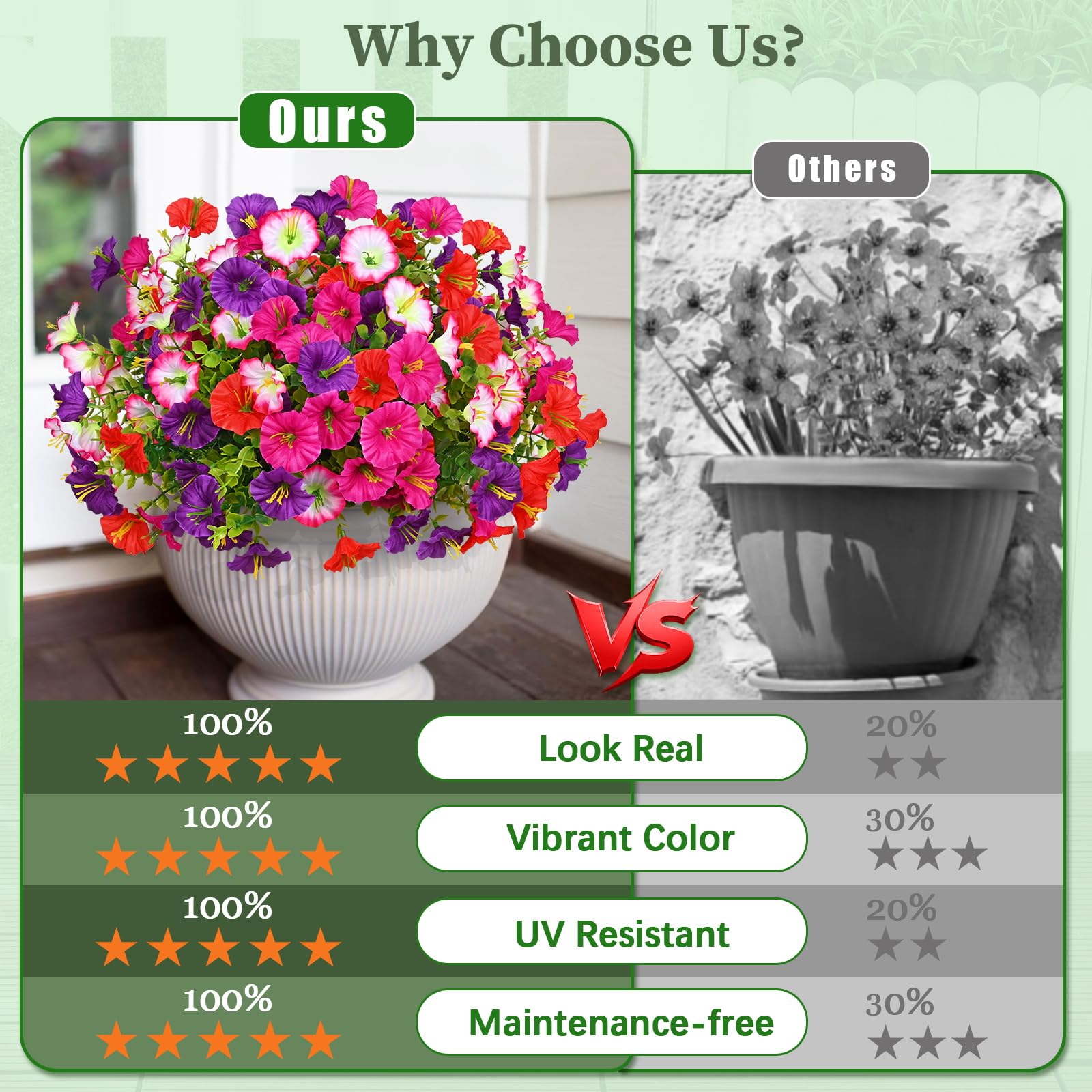 🔥BUY 1 GET 1 FREE (2 PCS)🔥UV Resistant Artificial Petunias Flowers